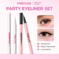 PINKFLASH Black Eyeliner + Color Party Eyeliner Colored Eyeliner pigmented  Long lasting Waterproof