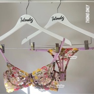 [THONG ONLY ] SLOAN & SHERA Floral Embroidered Lace Bra Lingerie Cup Set Bustier Bodice Long Torso B