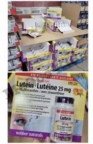 加拿大製WebberNaturals® Lutein 特強葉黃素護眼膠囊25mg～175粒👁