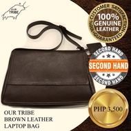 Our Tribe Brown Genuine Leather Laptop Bag