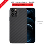 real carbon fiber case For iphone 12 case Fine hole camera anti-fall cover iphone 12 mini 12 Pro 12