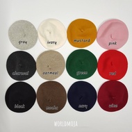 Premium Korean Kids Colorful Felt Beret Hat