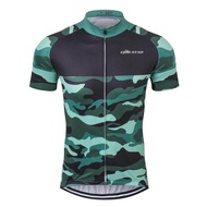 Pro Men Women Bicycle Jersey MTB Road Bike Cycling Jersey Camouflage Cycling Jersey Bike Riding Shirt Short Sleeve Bicycle Racing Shirt Sports Apparel