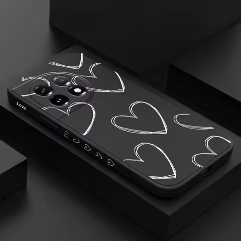 Overlapping Love Phone Case For Oneplus 13 13R 12 12R 11 11R 10 10R 10T 9R 9RT 9 8T 8 7 7T Pro 5G Li