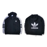 [Used] Adidas Originals Windbreaker Hoodie Jacket Black/White