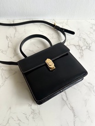 Loewe 中古黑金色迷你凱莉包 單肩包 皮革包 斜背包 復古二手包