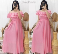 DRESS PANJANG PREMIUM CERUTY IMPORT / GAUN PESTA PANJANG / GAUN PUTIH PREWED / GAUN PESTA MEWAH ELEG