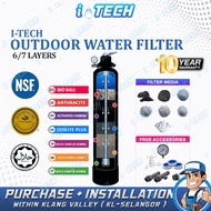 [𝑭𝑹𝑬𝑬 𝑰𝑵𝑺𝑻𝑨𝑳𝑳] USA WATERMAN 6 / 7 Layers Outdoor Sand Water Filter System Ceramic Bio Ball Anthracite - Halal Certified