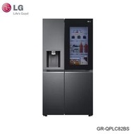 【LG 樂金】734L 敲敲門對開冰箱 星夜黑(GR-QPLC82BS )～★百客達電器★《全球首創球型製冰冰箱》