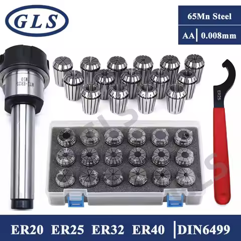 Set ER20 ER25 ER32 ER40 ER Collect Chuck Spring Clamps ChuckMorse Holder MTB2 MTB3 MTB4 MTB5 Tool Ho