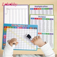 Lohobby 4 Pieces Times Table 8" x 11" for Kids Students Dry Erase Board for Home
