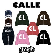 Calledelarache - CALLE Full Zip Hoodie Knitwear/ Tee Hoodie/ [Black, Pink, Brown, Green, Navy, Maroo