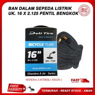 Promo - Ban Dalam Sepeda Listrik Selis Pentil Bengkok 16 2125 2.125