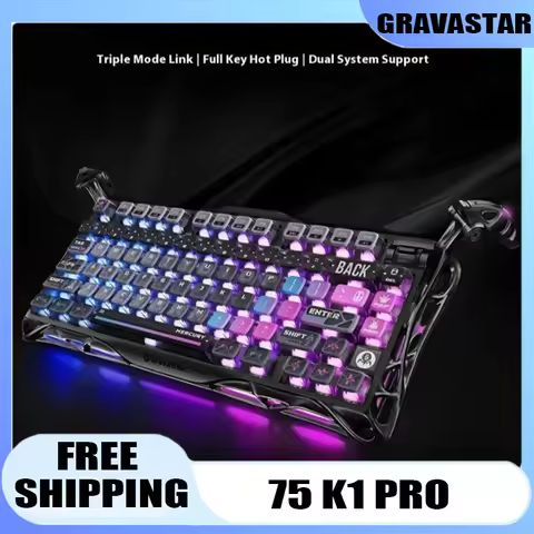 GravaStar 75k1pro Esports Gaming Mechanical Keyboard 79 Key Cyberpunk Theme Aluminum Alloy Keyboard 