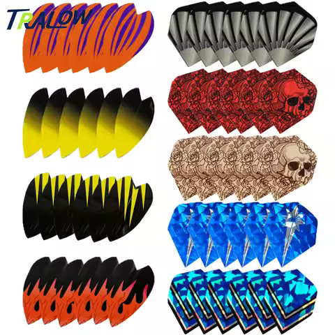 TRALOW 54pcs/SET Combination Darts Wings Leaves-Professional Flight Darts Tail Wings Darts Wings Acc
