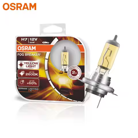OSRAM H7 Yellow 62210FBR Halogen Fog Breaker 12V 55W Car Original Headlight 2600K Light +60% Brighte