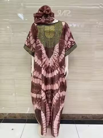 2024 new arrivals loose women/lady summer maxi dress long print short sleeve ankara african style