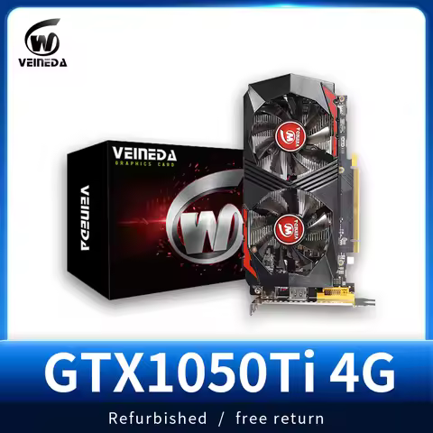 VEINEDA Video Card 1050 Ti 4GB GDDR5 128 bit Graphics Card PC Gaming GPU non RX 580 570