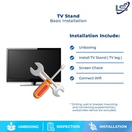 (Johor Bahru Area)TV Stand Basic Installation Service | TV 32" - 85" | Unboxing + Inspection + TV St