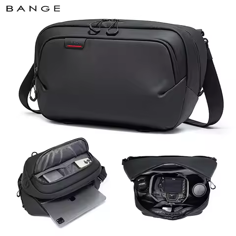 BANGE Waterproof Sling Bag for Tablet & Camera Organized Crossbody Bag with Quick Access Pockets