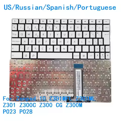 % New US Russian Spanish Portuguese Language Keyboard Zenpad 10 Z301MFL Z301ML Z301 Z300C Z300 CG Z3