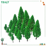 TEALY 20PCS Miniature Pine Tree Wargame Accessories Railroad Decoration Fairy Garden Scene Model