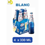 Kronenbourg 1664 Blanc Wheat Beer 330ML Pint Bottle [Bundle of 4]
