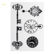 （High discounts）royalking.sg Transparent PVC Stamps Seal Vintage for Key Clock DIY Scrapbooking Photo Album D