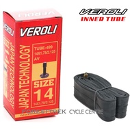 VEROLI BICYCLE INNER TUBE 14x1.75 / 2.25 AV - TUBE 499