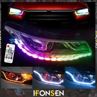 2PCS Tear Silicone Light Drl Led Car Crystal Water Lamp LED Car DRL Daytime Running Lamp with Runnin