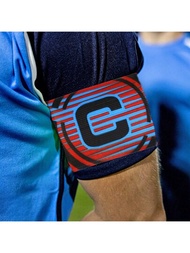 1件運動比賽隊長袖衫,配有足球c字樣貼片、手臂徽章、安全標識、防火、防滑功能。