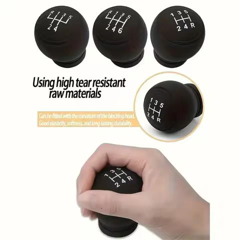 Universal Silicone Gear Shift Knob Cover Manual Gear Shift Cover Round Non-Slip Gear Knob Cover Manu
