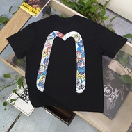 Evisu/Fushen 2026 Round Neck Short-Sleeved T-Shirt Couple Style Men Style Business Printed T-Shirt O