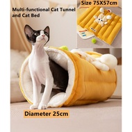 "SG STOCK" Cozy Pet Cat Tunnel Bed Suitable for all seasons 2 in1 Cat Bed Dog Bed Cat Sofa Pet Toy