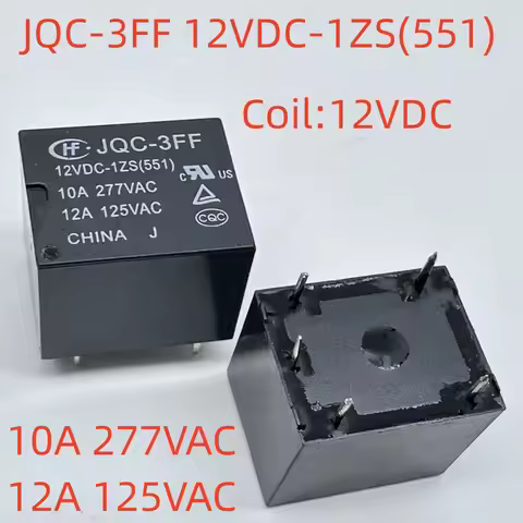 New 【HF】JQC-3FF 5V/6V/9V/12V/24V/48V-1ZS/1ZSTF/1ZT/1Z/(551)/(555) (T73C) Relay 5pins