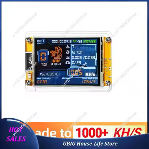 Nmminer Nerdminer V2 Lottery Miner Hashrate 1000KH/S BTC Lottery ESP32-2432S028R DROOM-Best Selling