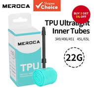 MEROCA Ultra Light TPU Inner Tube for 16 20 Inch Folding Bike BMX 406 451 Spare Tire Bicycle Inner T