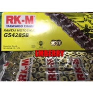 GOLD CHAIN RKM GOLD 428 LC135 Y15 RS150 gold chain RKM 428 rantai motor 428 415 rantai motor lc135 e