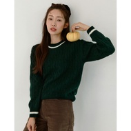 Depound MuaMua Little Red Niche Selection Small Contrast Color Twist Retro Sweater