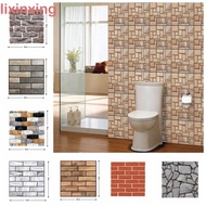 LIXINXING Self Adhesive Tiles, 3D Stone Grain Imitation Brick Kitchen Wall Sticker, Waterproof Peel and Stick Not Fade Cobblestone ​Imitation Brick Kitchen Cupboard