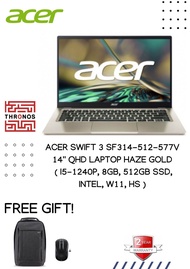 Acer Swift 3 SF314-512-577V 14'' QHD Laptop Haze Gold