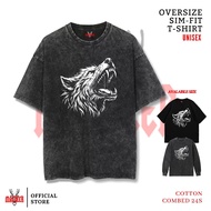 MACDEER ANIMAL PREDATOR T-shirt Oversize slimfit washed tshirt longsleeve black animal t-shirt ANIMA