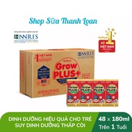 (HSD T2-2026) Thùng 48 hộp Sữa Pha Sẵn NutiFood Grow Plus+ SDD 180ml Đỏ.