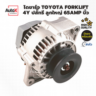 ไดชาร์จ โฟลค์ลิฟ TOYOTA 1DZII 4Y 2Zรุ่น7-8 ลูกใหญ่ มู่เล่ย์ร่องB ใหญ่17มิล 12V 65A รีบิ้วโรงงาน