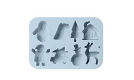 鬼佬倉 - 【1個裝】聖誕主題矽膠模具 3D雪花雪人聖誕樹麋鹿老人禮盒造型 DIY皂燭果凍軟糖蛋糕巧克力滴膠通用