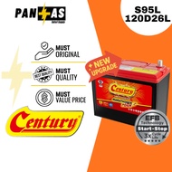 [Installation Provided]Century MARATHONER MAX MF Car Battery Bateri Kereta | S95L | 120D26L | PROTON