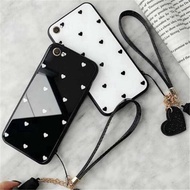 Oppo R11s R8 F3 R9s F1 R7 Plus  R7s F1s Cute Black And White Small Love Hard Case