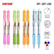 MERAH Ball Pen Joyko BP-287BLK Dwico2 0.7 mm 2 Colors Black Red