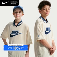 Nike Older Kids' Sportswear Short-Sleeve Jersey - Soft Pearl [IQ0435-047]