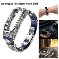 Leather watchband watch Strap For Xiaomi Mi Band 345 Watchband Smart Sport Band Replacement Bracelet For Xiaomi watch 345